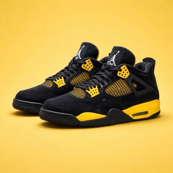 SIZE 13 Jordan Air Jordan 4 Retro Thunder Black/Yellow DH6927-017 Men\'s Sneaker main image 10